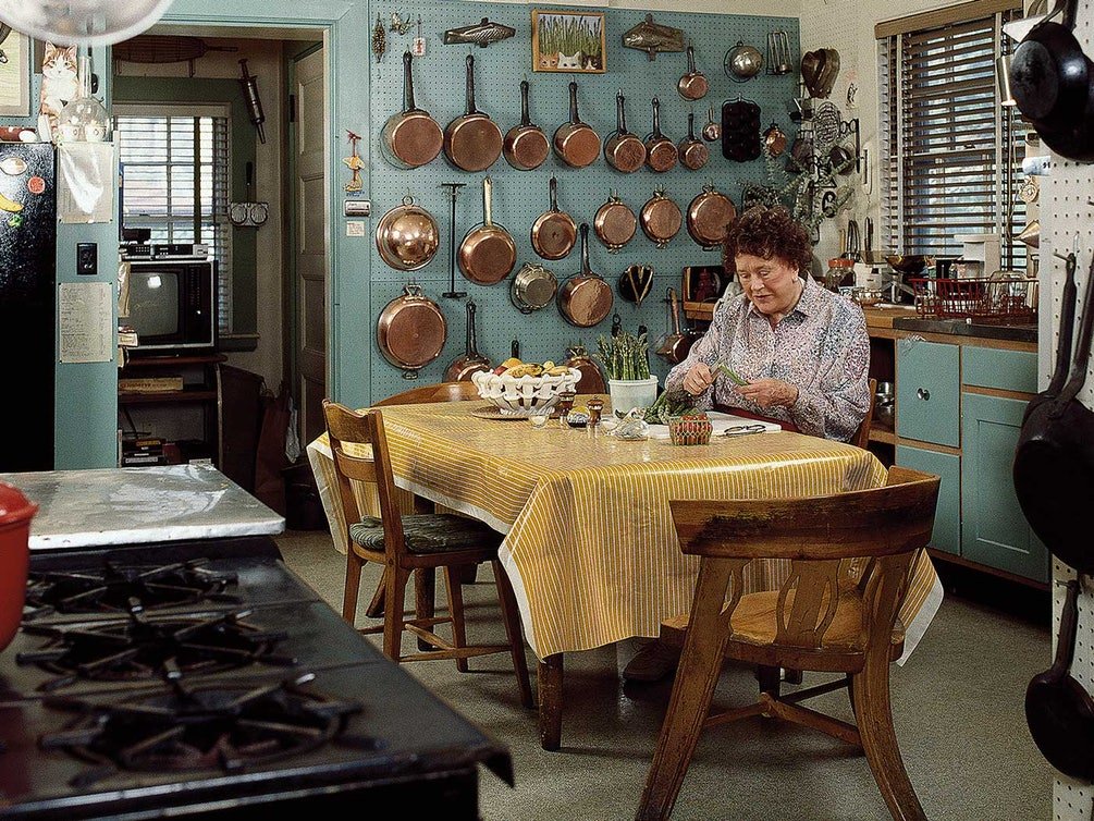 julia child's kitchen pegboard