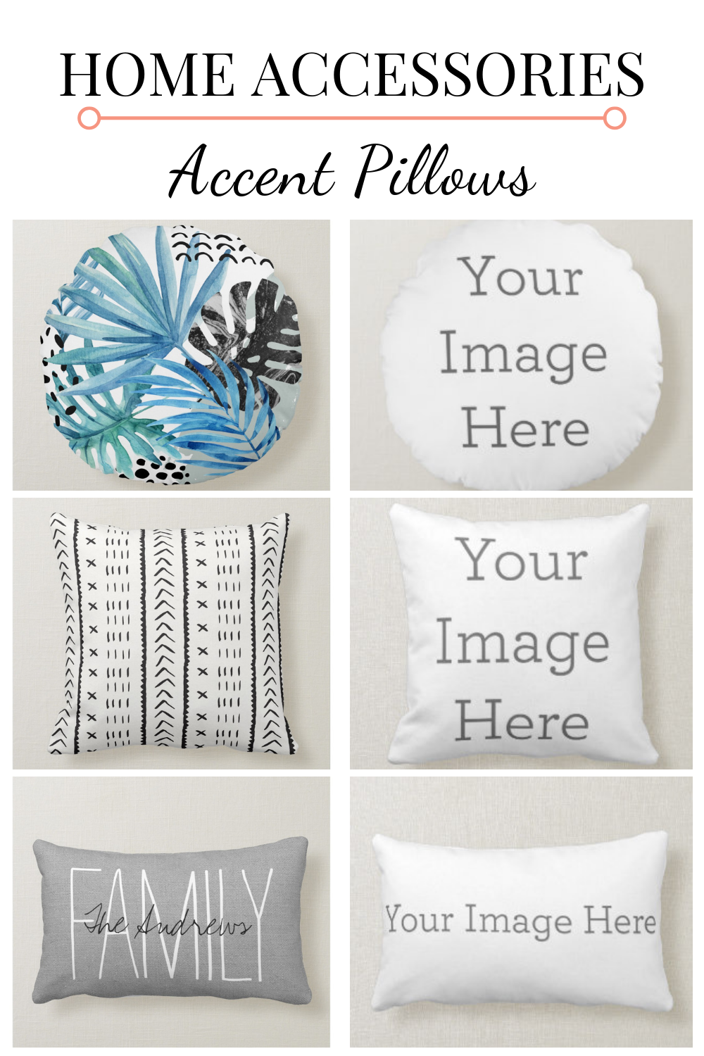 custom print on demand accent pillows