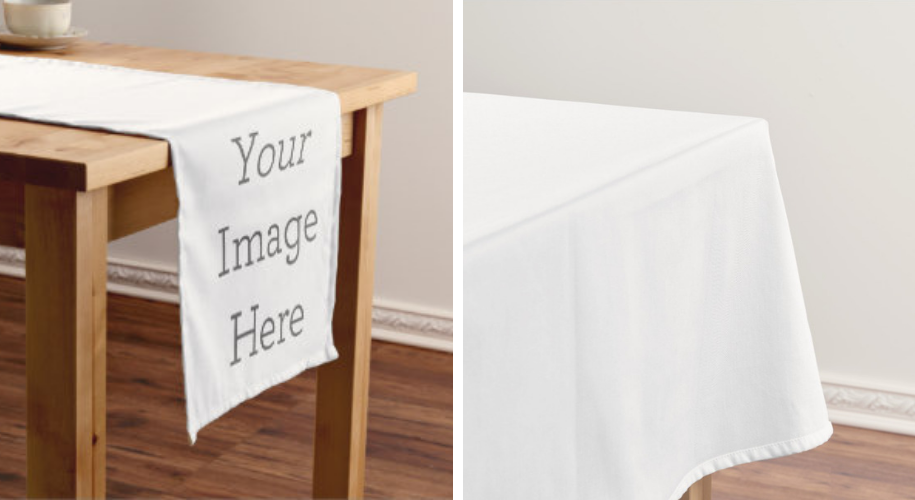 custom print table runners and table cloths