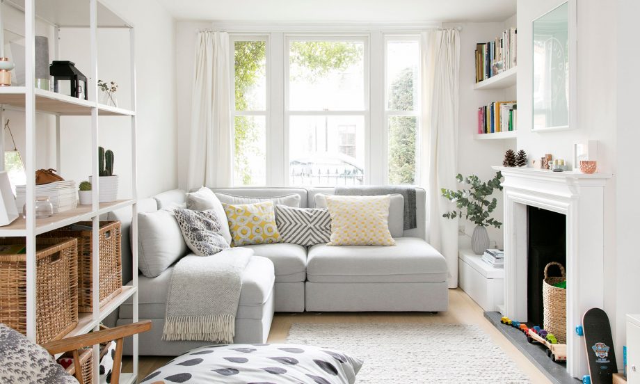 large sofa in small living room decorating small spaces