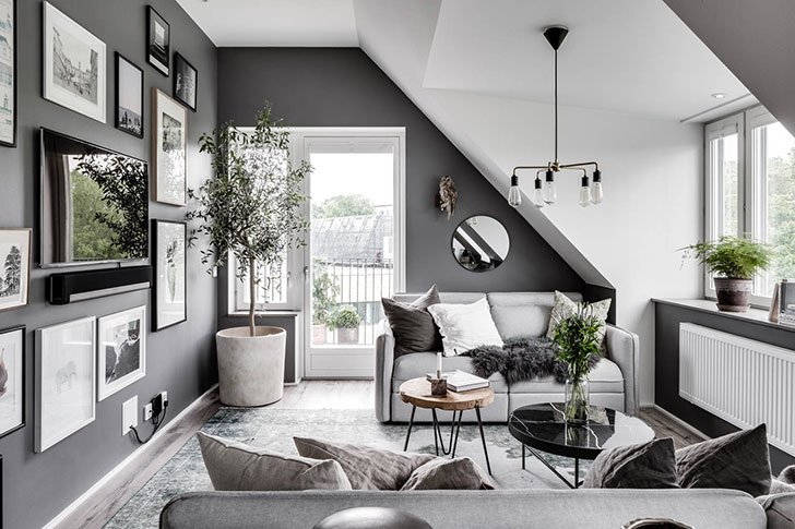 These Dark Accent Walls Break All The Small Space Design Rules