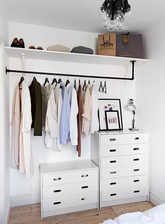 minimalist simple closet wall