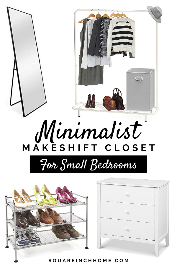 minimalist makeshift closet essentials for small bedrooms