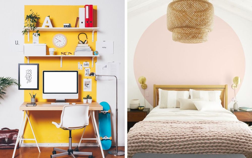 divide a studio apartment with color-zoning