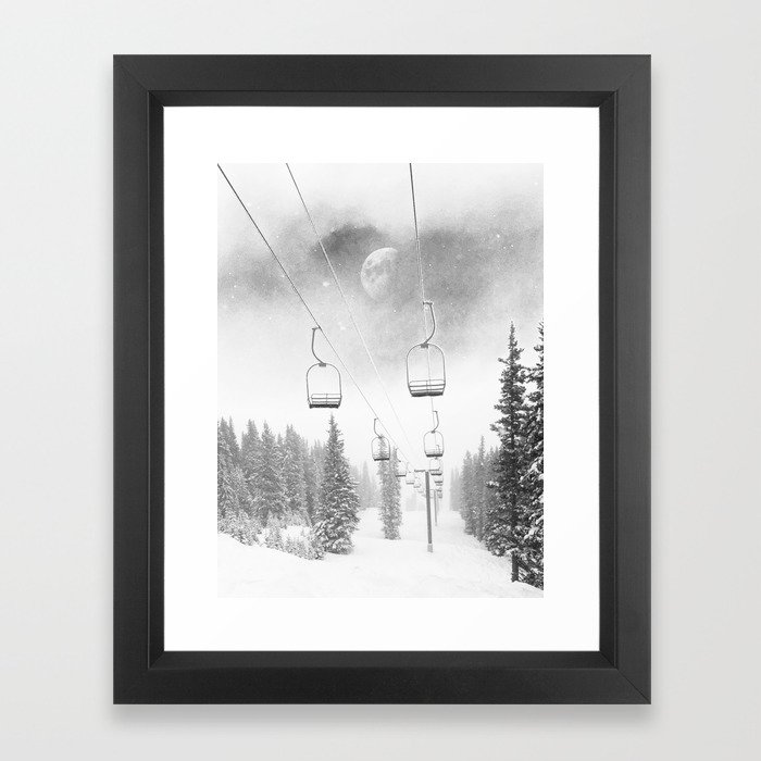 Ski Lift Moon Break wall art photograph