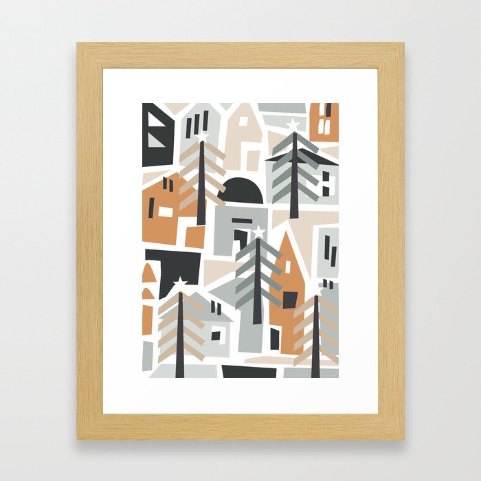 Giorno di festa shapes Framed Art Print