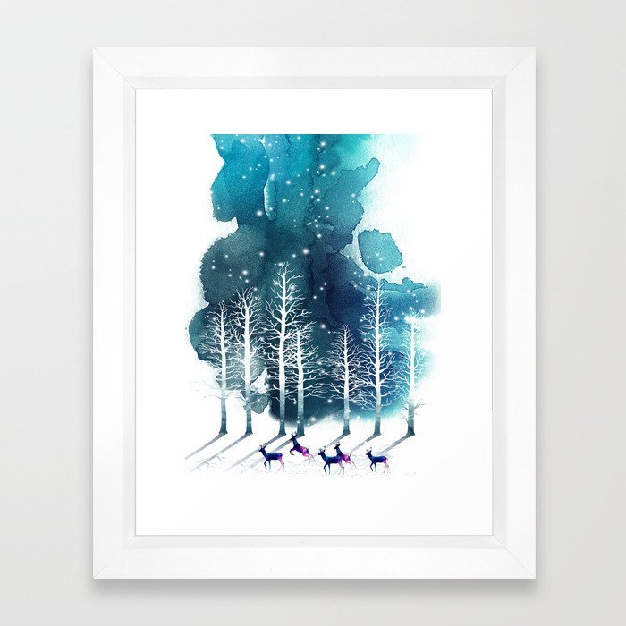 Winter Night 2 Framed Arte Print