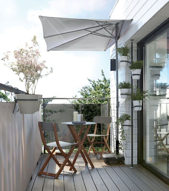 half canopy umbrella for small balconies