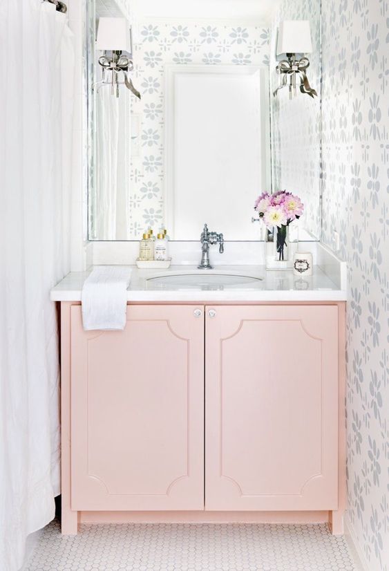 feminine powder room design