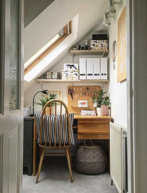 small corner office nook at home