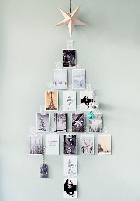 photo wall alternative christmas tree for small spaces