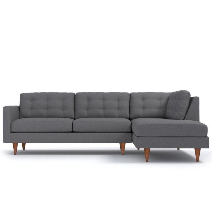 Gray sectional sofa for apartment