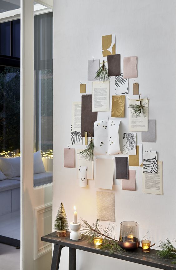 wall collage alternative christmas tree
