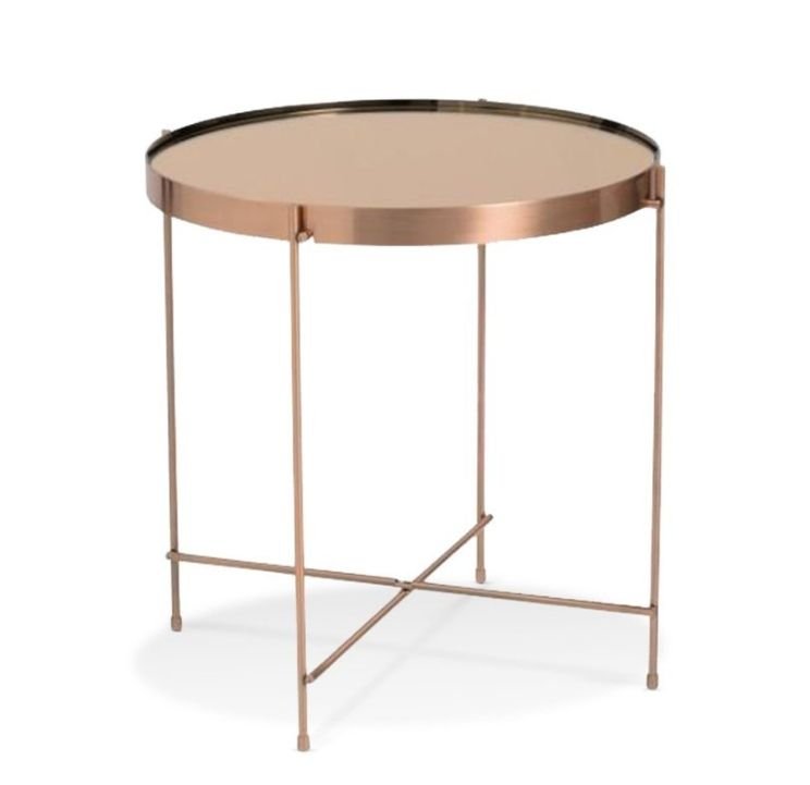 copper tray table side table