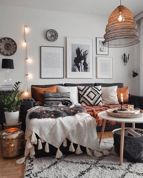 small bohemian living room decor