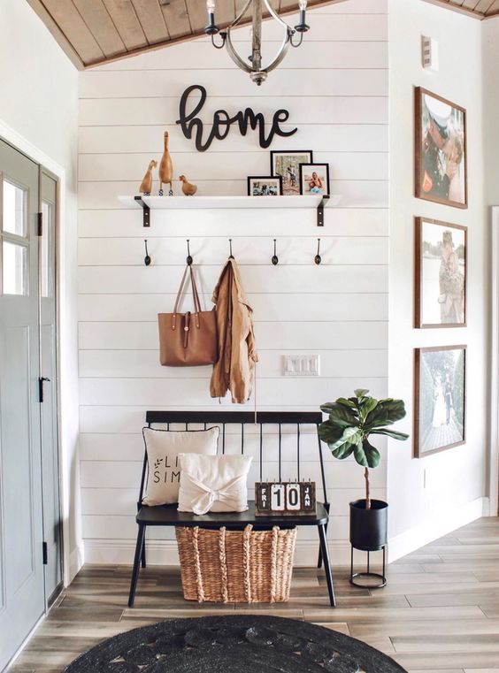 small farmhouse entryway