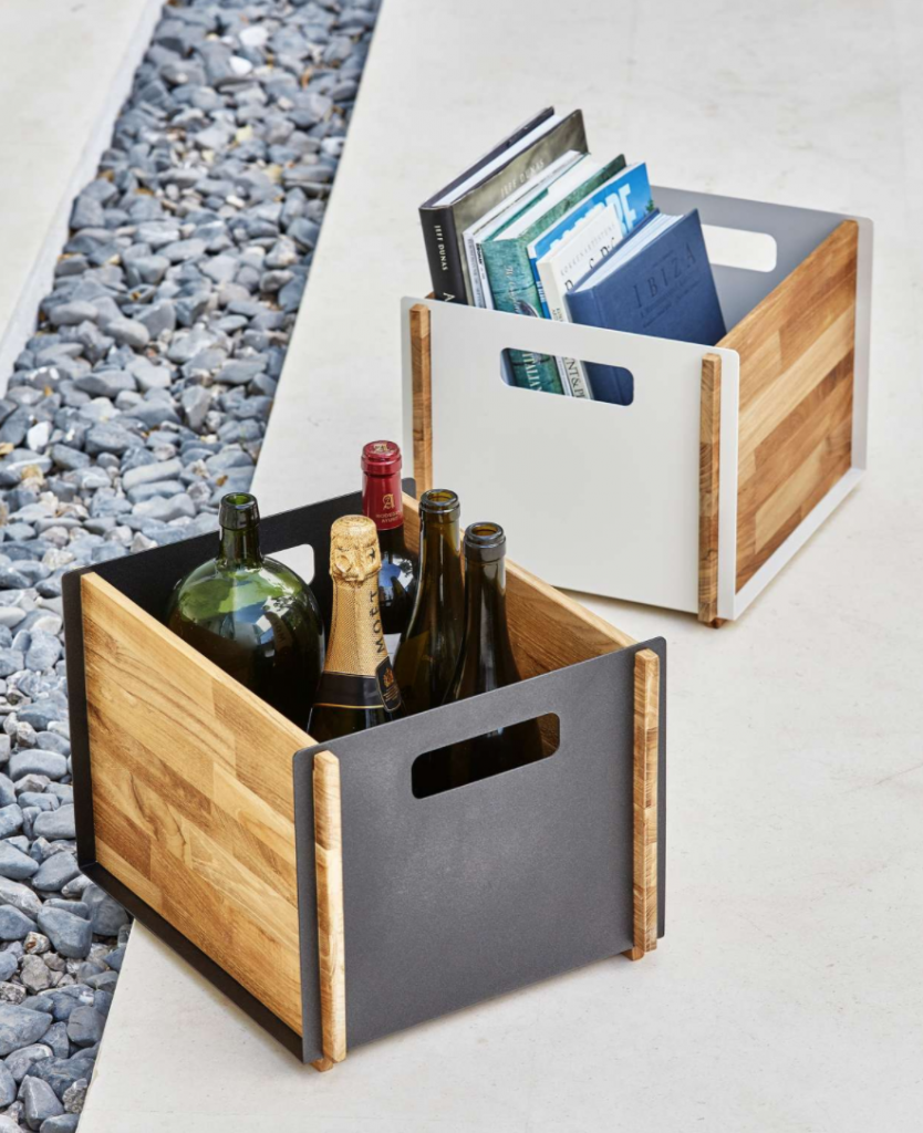 industrial style storage boxes