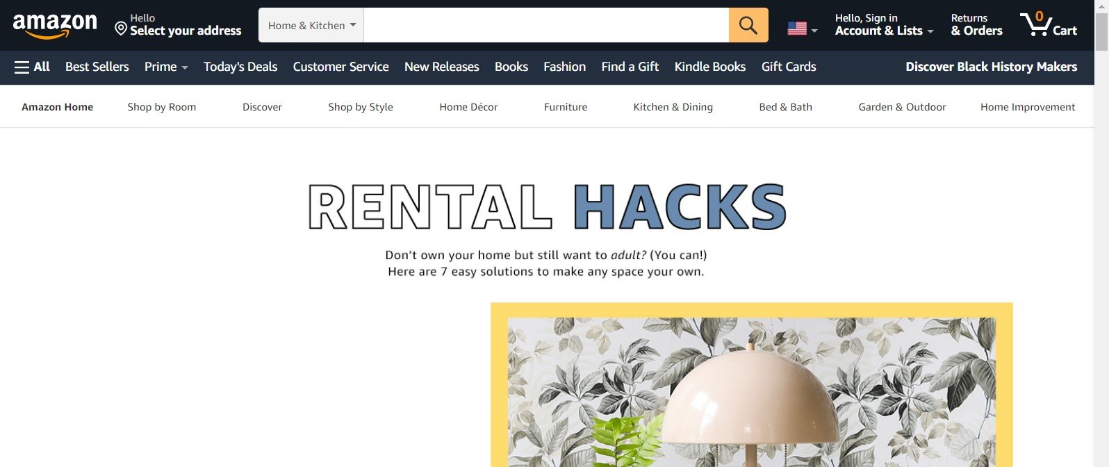 amazon hidden rental hacks section