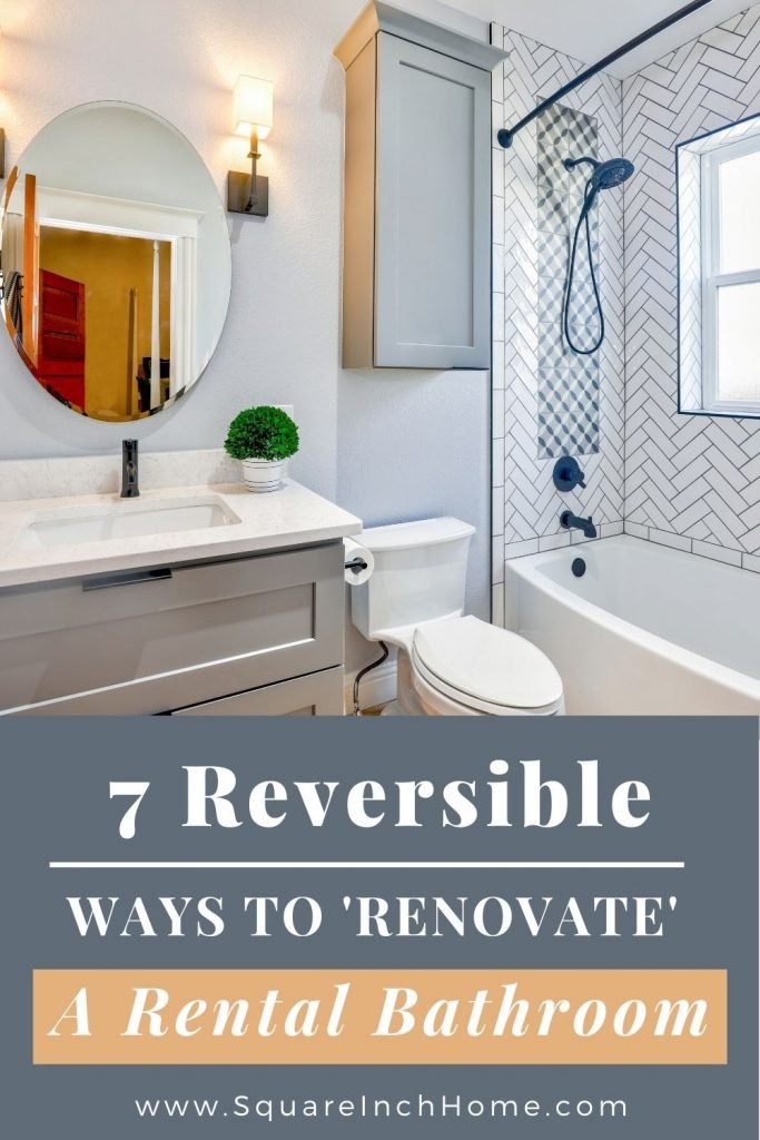 reversible ways to renovate a rental bathroom pinterest