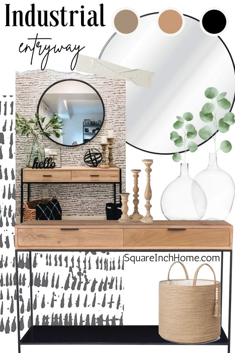 Chic Industrial Style Entryway Mood Board Monday