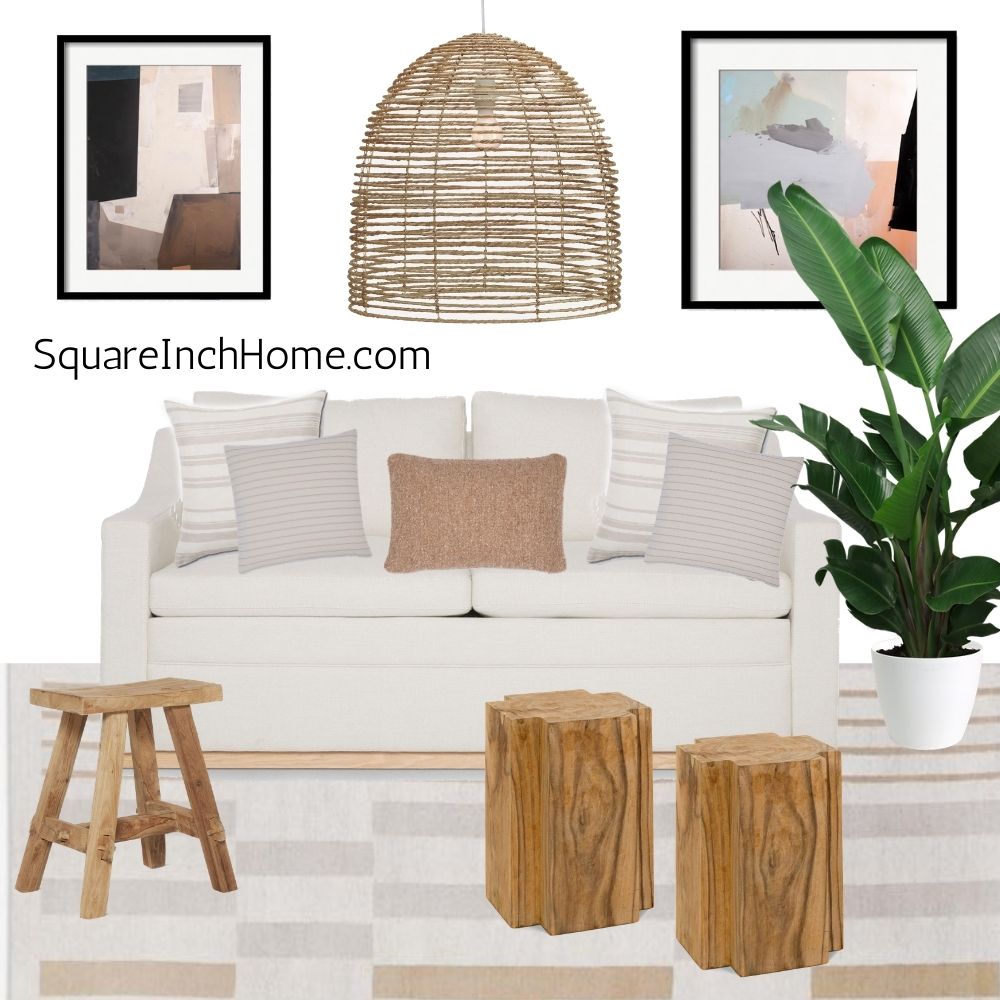 small cozy california style living room decor