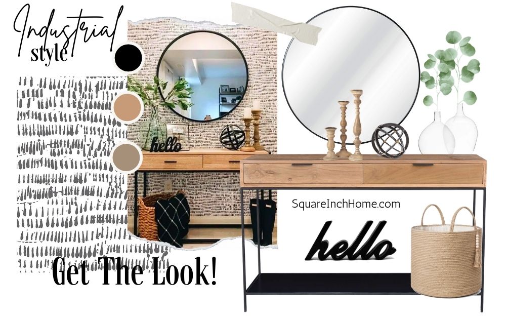 Mood Board Monday: Chic Industrial Style Entryway.