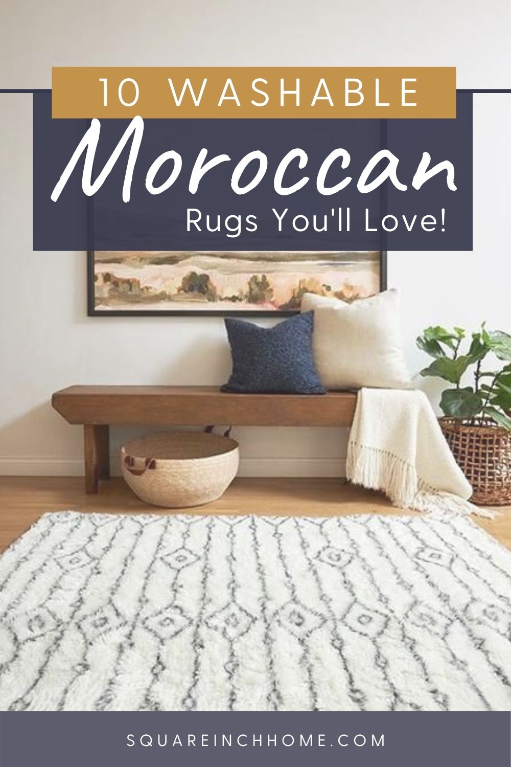 machine-washable moroccan rugs