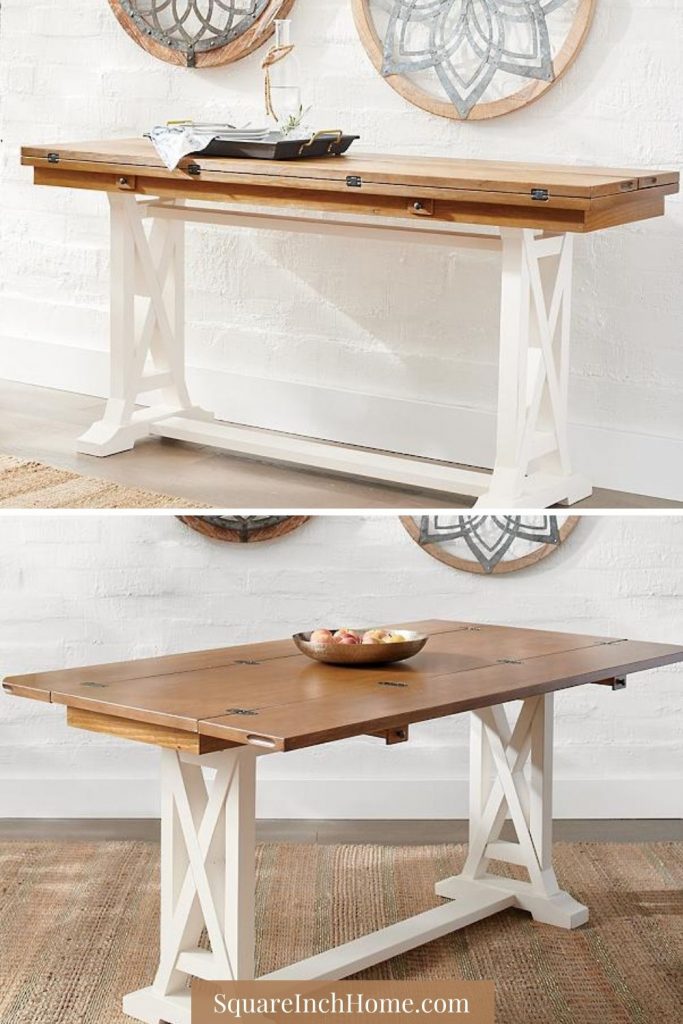 cottage styled expandable dining table