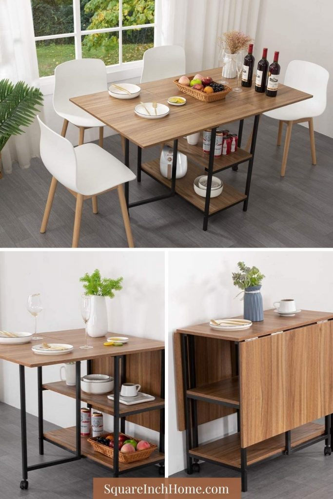 multipurpose folding dining table with storage