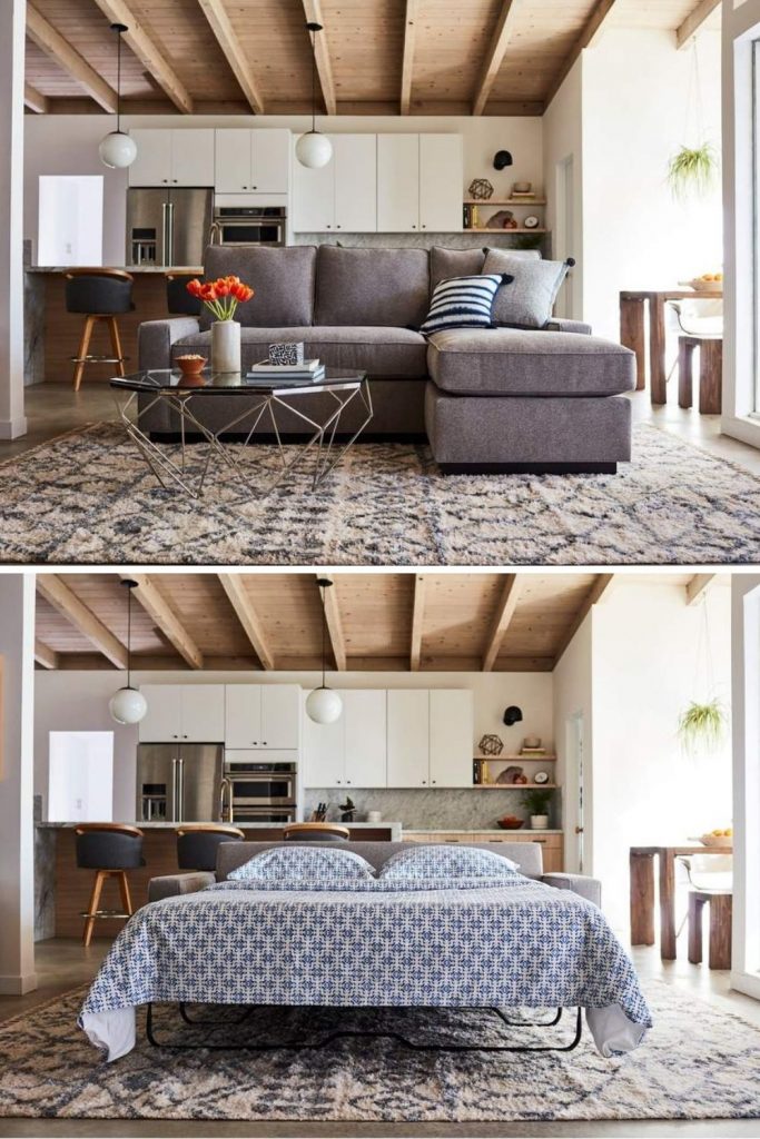velvet sectional sleeper sofa for small living room