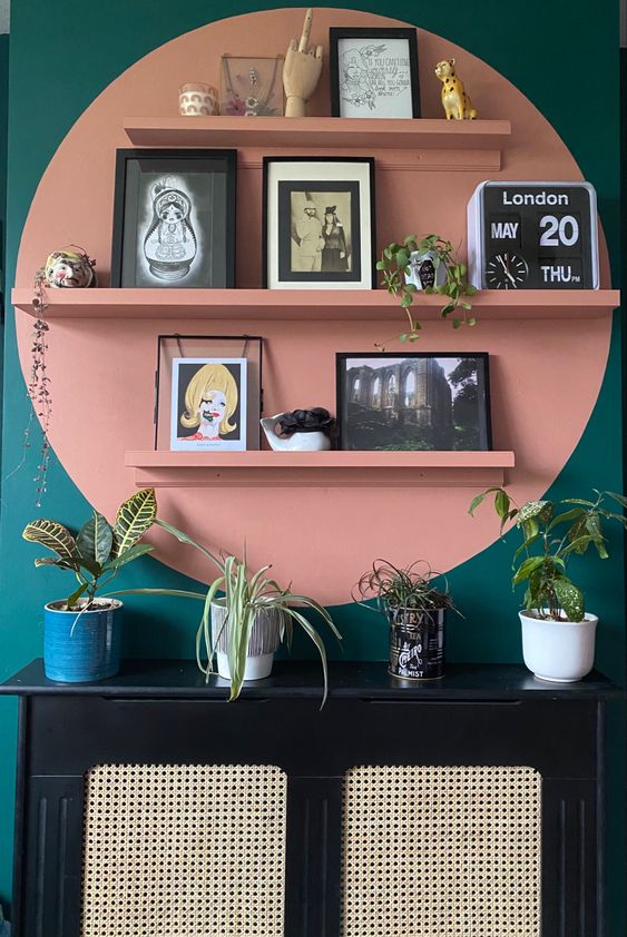 color block shelves