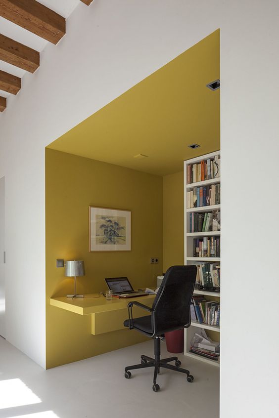 color blocking ideas for office nook