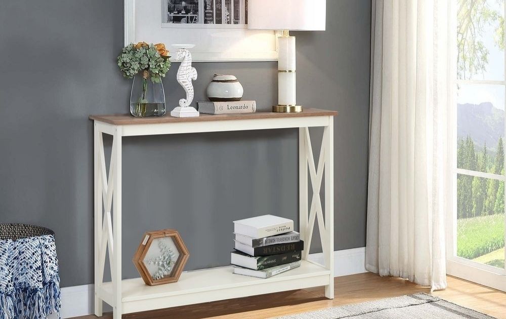 slim console table for small hallway entryway