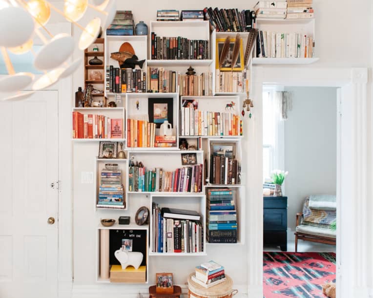 floating cube wall bookshelf