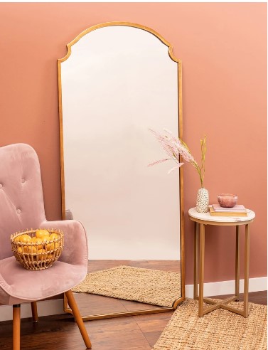 arched large antique floor mirror