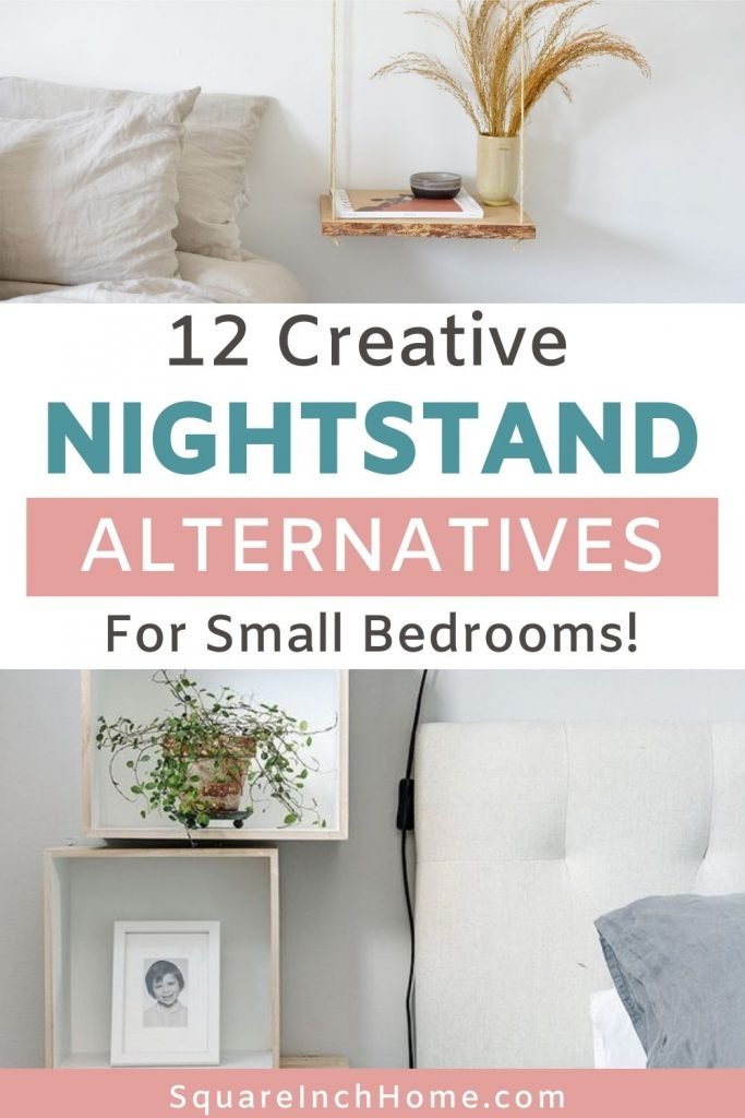 creative nightstand alternatives for small bedrooms pinterest