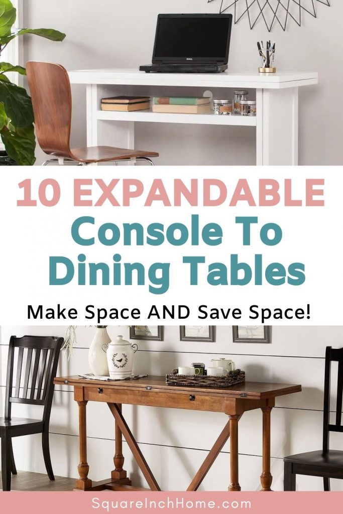 convertible console to dining table for small spaces