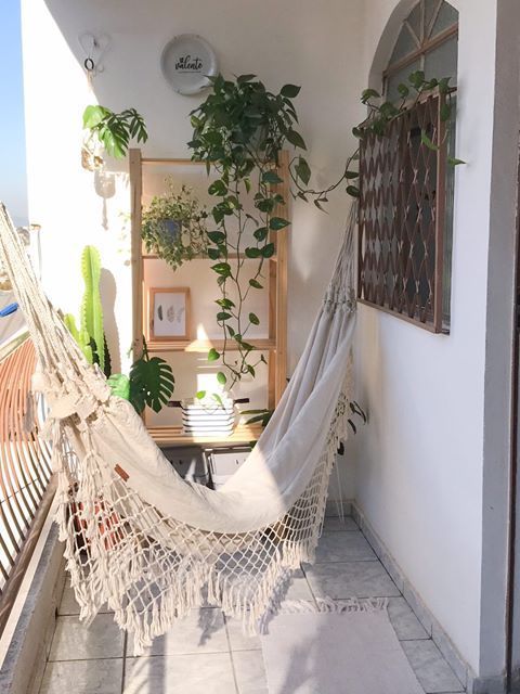 hammock in small balcony