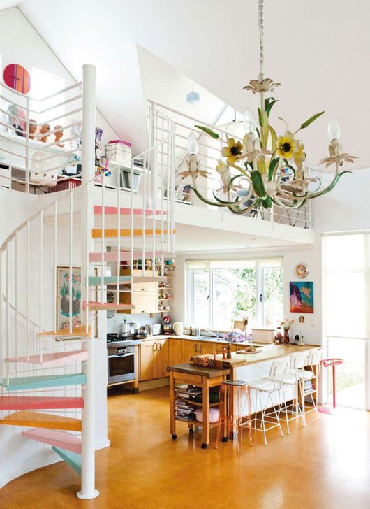 colorful loft home